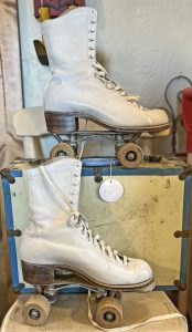 Photo of items for sale at Fly Trap Antiques: Lace-Up Rollerskates with case