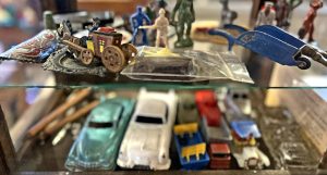 Photo of items for sale at Fly Trap Antiques: One of many selections of Antique Toys at Fly Trap.