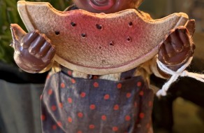 Black memorabilia from generations past: child eating watermelon